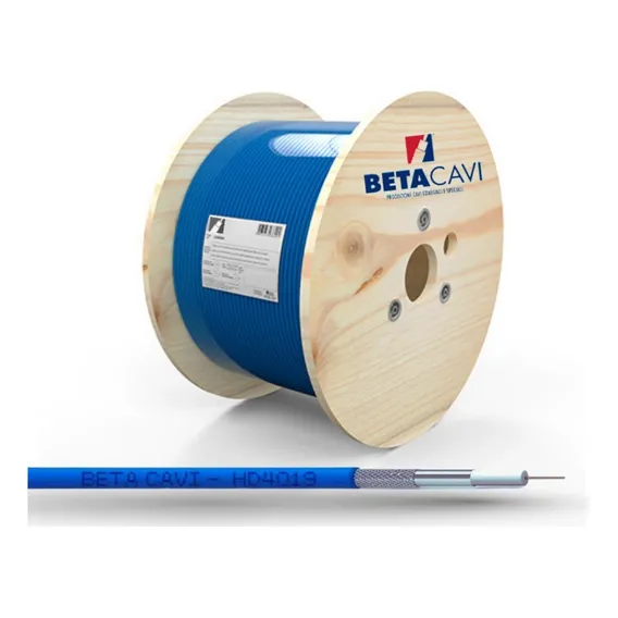 Cabo Coaxial - 400 Metros Hd 4019 Azul - Betacavi Foto 1
