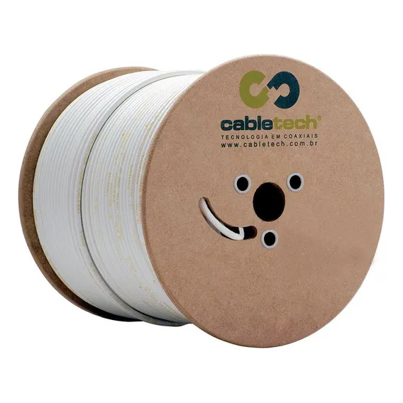 Cabo Coaxial Cabletech Rge-06 Tsnet Bco 3t00cb2 Foto 1