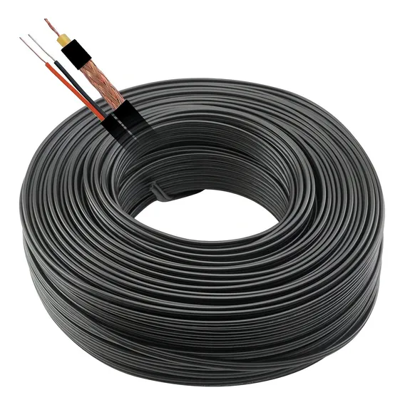 Cabo Coaxial Cftv 4mm Bip. Blindado 90% Malha 100mts Cc1p Foto 1