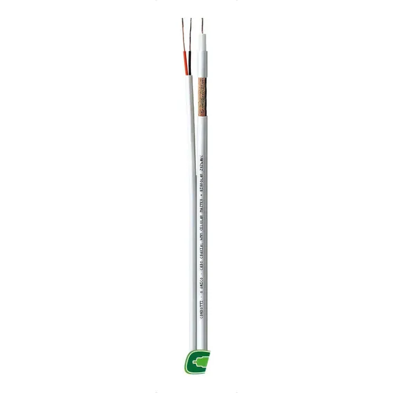 Cabo Coaxial Cftv Bipolar 4mm Flex 80% 100m Condutti Foto 1