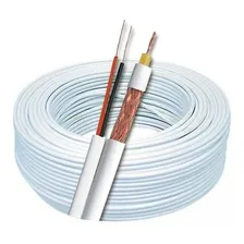 Cabo Coaxial Cftv Cobre + Bipolar Externo 100m Telecam Foto mini 3