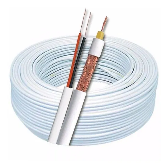 Cabo Coaxial Flexível Cftv P/ Câmeras De Segurança - 100 Mts Foto 1