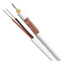 Cabo Coaxial Rf 4mm Bipolar 100m Ideal Cftv Camera Alarme 80 Foto mini  3