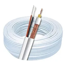 Cabo Coaxial Rf 4mm Bipolar 50m Cftv 80 0403 Foto mini 1