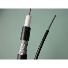Cabo Coaxial Rg-6 Com Mensageiro Com 100 Metros Cor Preto Foto mini 2
