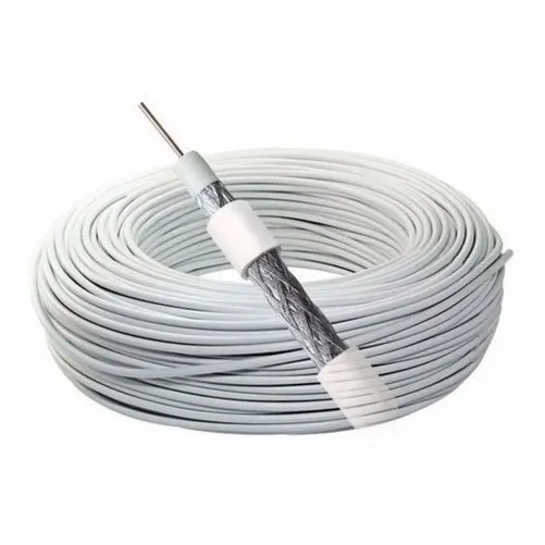 Cabo Coaxial Rg59 95% Malha 10 Mts Tv Digital Cftv Rg 59 Bco Foto 1