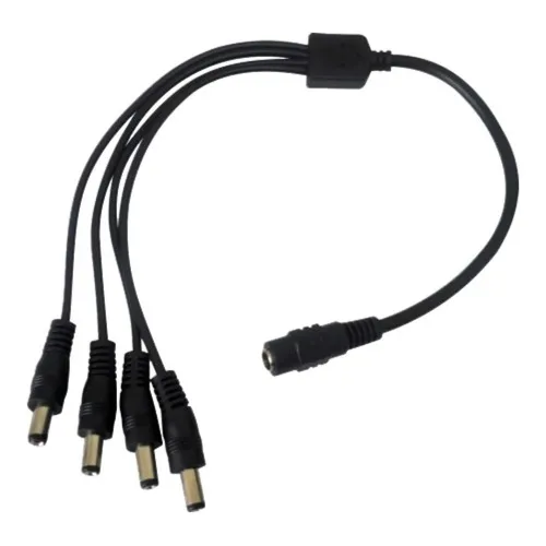 Cabo Conector Adaptador Rabicho P4 1 FĂȘmea E 4 Macho P/ Cftv Foto 1