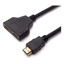 Cabo Conversor Divisor Duplicador Hdmi Macho 1x2 Hdmi Femea Foto mini 1