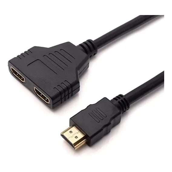 Cabo Conversor Divisor Duplicador Hdmi Macho 1x2 Hdmi Femea Foto 1