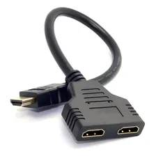 Cabo Conversor Divisor Duplicador Hdmi Macho 1x2 Hdmi Femea Foto mini 2