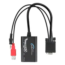 Cabo Conversor Vga Para Hdmi Com Áudio Usb Cirilo Cabos Foto mini 1