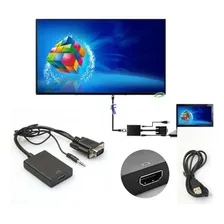 Cabo Conversor Vga Para Hdmi Com Cabo Áudio P2 + Cabo Usb Foto mini 4
