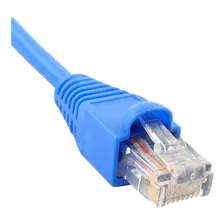 Cabo D Rede 10 Metros Lan Internet Crimpado Rj45 Cat5 Azul Foto mini 2