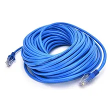 Cabo D Rede 10 Metros Lan Internet Crimpado Rj45 Cat5 Azul Foto mini 1
