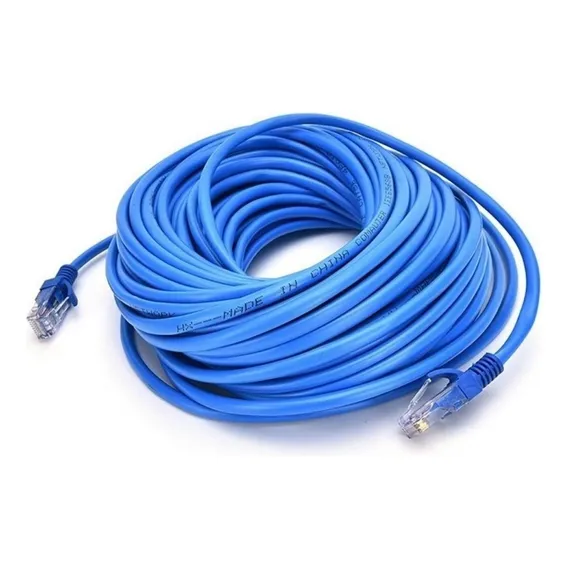 Cabo D Rede 10 Metros Lan Internet Crimpado Rj45 Cat5 Azul Foto 1