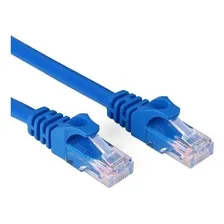 Cabo D Rede 10 Metros Lan Internet Crimpado Rj45 Cat5 Azul Foto mini 3