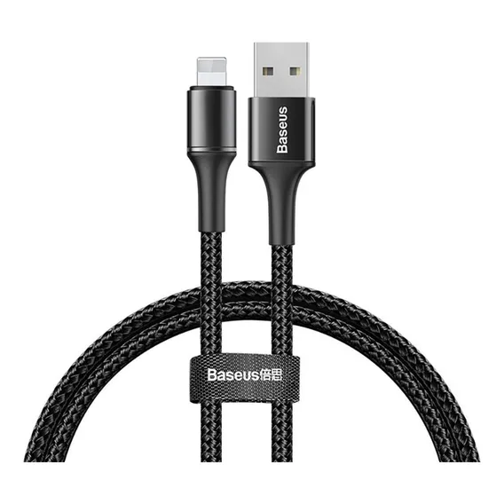 Cabo Dados Carregador Usb iPhone 5 iPhone 6 Baseus 7 Origina Cor Preto Foto 1