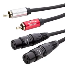 Cabo De Áudio 50cm 2x Xlr Fêmea Para 2x Rca Cabos & Plugs Foto mini 1