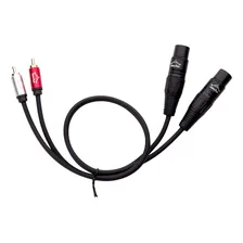 Cabo De Áudio 50cm 2x Xlr Fêmea Para 2x Rca Cabos & Plugs Foto mini 2