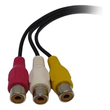 Cabo De Áudio P3 Macho X 3rca Fêmea Com 18 cm Ideal Para Tv Dvd Mbtech Mb71165 Foto mini 2