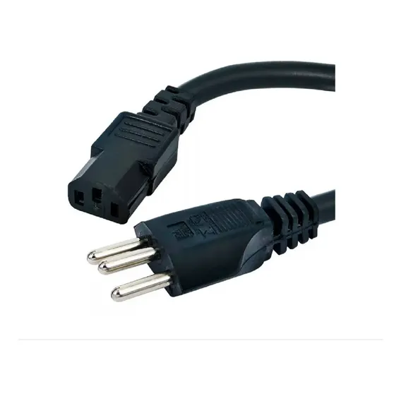 Cabo De Força Tripolar 10a 3 Metros 110v/220v Kit 3 Cabos Foto 1