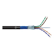 Cabo De Internet Ftp Cat6 65 Mts Blindado Dupla Capa - Preto Foto mini 1