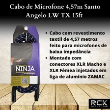 Cabo de Microfone 4,57m Santo Angelo Ninja Lw Tx 15ft Foto mini 2