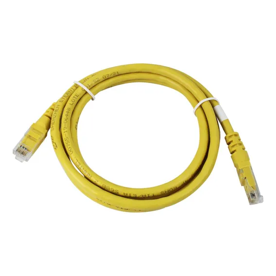 Cabo De Rede Cat6 Patch Cord Amarelo Utp Flexível 1,5m Foto 1