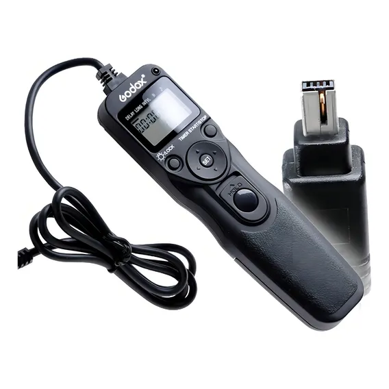 Cabo Disparador Remoto Com Timer Para Nikon Godox Ezb-n3 Cor Preto Foto 1