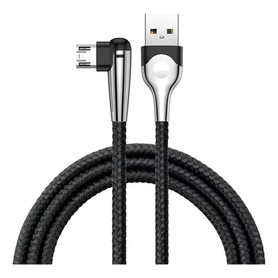 Cabo Em L Para Mobile Game Baseus Micro Usb 2.4a 1m Foto 1