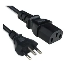 Cabo Energia Força 1,5m Computador Monitor Impressora Panela Cor Preto 127/220v Foto mini 1
