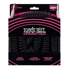 Cabo Ernie Ball P10 Reto Espiral Com 9mts Preto Blindado Foto mini 1