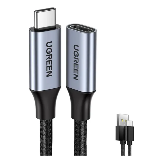 Cabo Extensão Ugreen Usb-c Macho/fêmea 1m +cabo Usb-c Foto 1