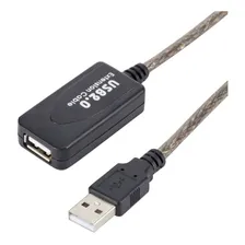 Cabo Extensor Amplificado Usb 2.0 - 15 Metros Cor Azul Foto  mini 1