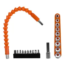 Cabo Extensor Eixo Flexível Adaptador Bits Soquetes 21 Peças Foto mini 1