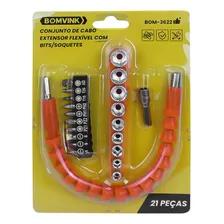 Cabo Extensor Eixo Flexível Adaptador Bits Soquetes 21 Peças Foto mini 2
