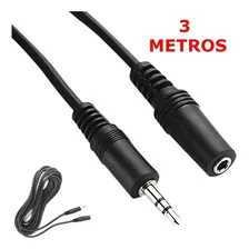 Cabo Extensor Extensão P2 3 Metros Para Celular Fone Ouvido Foto mini 4