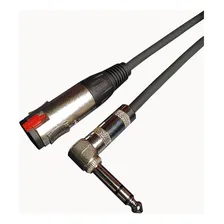 Cabo Extensor P10 Macho 90 X P10 Fêmea Com Trava Stéreo Cor Preto Foto  mini 1
