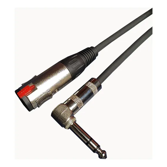 Cabo Extensor P10 Macho 90 X P10 Fêmea Com Trava Stéreo Cor Preto Foto 1