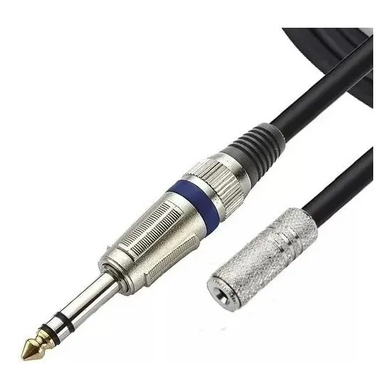 Cabo Extensor P2 P10 Estereo Fone Ouvido Retorno 15 Metros Foto 1