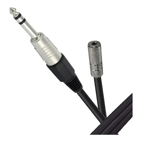 Cabo Extensor P2 P10 Stereo Fone Ouvido Retorno 5 Metros Foto 1