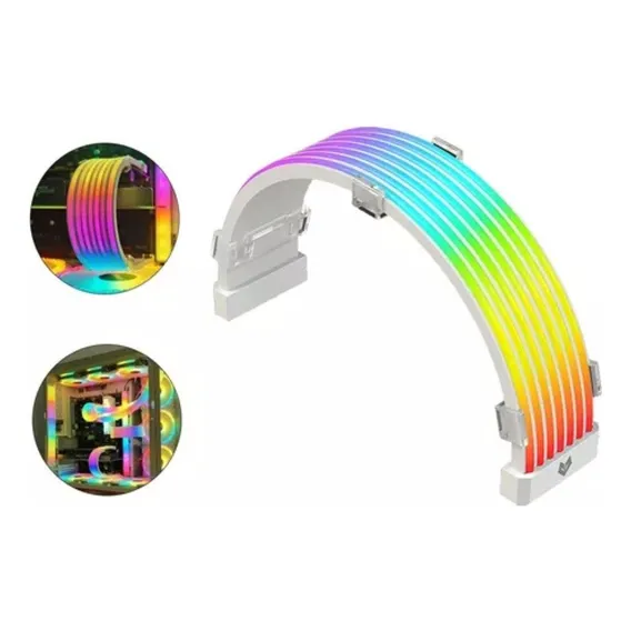 Cabo Extensor Protetor Atx Fonte 24 Pinos Argb 5v 3 Pinos Foto 1