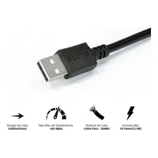 Cabo Extensor Usb 2.0 2 Metros Qualidade Original Pcyes Foto mini  2