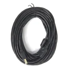 Cabo Extensor Usb 2.0 10m C/ Filtro Am/af 10 Metros Extensão Cor Preto Foto  mini 1