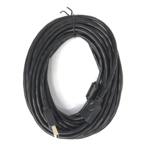 Cabo Extensor Usb 2.0 10m C/ Filtro Am/af 10 Metros Extensão Cor Preto Foto 1