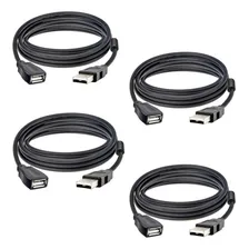 Cabo Extensor Usb 2.0 Am X Af - 3 Metros - Kit 4 Cor Preto Foto mini 1