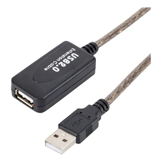 Cabo Extensor Usb 2.0 Amplificado Com Extensão 20 Mts Cor Preto Foto 1