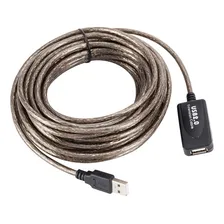 Cabo Extensor Usb 2.0 Ativo Amplificado 10 Metro Macho Fêmea Foto mini  2