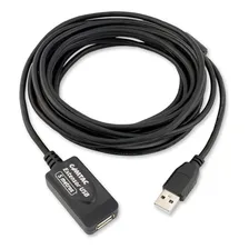 Cabo Extensor Usb 5 Metros Com Amplificador De Sinal Comtac Cor Preto Foto mini 2