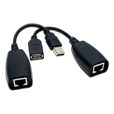 Cabo Extensor Usb Via Cabo Rede Lan Rj45 Até 50 Metros 5+ Cor Preto Foto mini 2